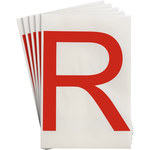 imagen de Brady Toughstripe 121795 Etiqueta en forma de letra - R - Rojo - 6 pulg. x 8 pulg. - B-514