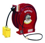 imagen de Reelcraft Industries L Series Cord Reel - 50 ft Cable Included - Spring Drive - 20 Amps - 125V - Duplex GFCI Outlet - 12 AWG - L 5550 123 7