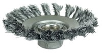 imagen de Weiler 13406 Wheel Brush - 4 in Dia - Knotted - Standard Twist Steel Bristle
