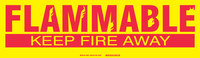 imagen de Brady Rojo sobre amarillo Etiqueta de peligro de incendio 60271 - Texto Imprimido = FLAMMABLE KEEP FIRE AWAY - 754476-60271