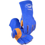 imagen de PIP Caiman 1440 Azul Grande Dividir Cuero vacuno Guante para soldadura - 710927-14405