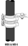 imagen de 3M MB-5 Abrazadera doble Acero galvanizado Soporte de montaje de brazo cruzado - Gama de diámetros 1.45 a 1.95 pulgada - 08200