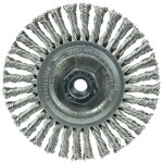 imagen de Weiler Roughneck 13132 Wheel Brush - 4 in Dia - Knotted - Stringer Bead Stainless Steel Bristle