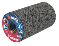 imagen de Weiler Tiger AO Óxido de aluminio Enchufe abrasivo - Accesorio Tuerca roscada - 1 1/2 pulg. longitud - Agujero Central UNC de 5/8-11 - 68319