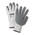 imagen de West Chester PosiGrip 715SNFLW Gray/White X-Small Nylon Work Gloves - Nitrile Foam Palm & Fingers Coating - 8.5 in Length - 715SNFLW/XS