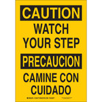 imagen de Brady B-555 Aluminio Rectángulo Cartel de prevención de caída Amarillo - 7 pulg. Ancho x 10 pulg. Altura - Idioma Inglés/Español - 125475