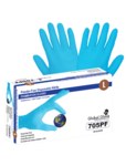 imagen de Global Glove 705PF Blue Large Powder Free Disposable Gloves - Industrial Grade - 9 in Length - Rough Finish - 5 mil Thick - 705PF/LG