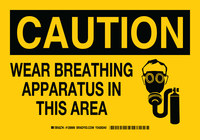 imagen de Brady B-555 Aluminio Rectángulo Cartel de aparato de respiración Amarillo - 14 pulg. Ancho x 10 pulg. Altura - 128667