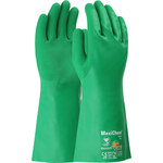 imagen de PIP MaxiChem Green Large Nitrile Blend Supported Chemical-Resistant Gloves - 14 in Length - Rough Finish - 76-830/L