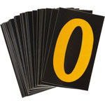 imagen de Bradylite 5890-O Etiqueta en forma de letra - O - Amarillo sobre negro - 1 3/8 pulg. x 1 7/8 pulg. - B-997