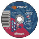 imagen de Weiler Tiger Rueda de corte 57016 - Tipo 1 (recto) - 2 pulg. - Óxido de aluminio - 36 - S