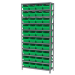 imagen de Akro-mils Shelfmax Sistema de estantería fijo AS1279080 - Acero - 11 estantes - 40 gavetas - AS1279080 GREEN