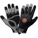 imagen de Global Glove Hot Rod Gloves HR8200 Gris/Negro Grande Cuero sintético Sintético Cuero sintético Guantes de mecánico - 810033-29086