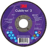 imagen de 3M Cubitron 3 Disco de corte y rectificado 89157 - Tipo 27 (centro hundido) - 4 1/2 pulg. - Óxido de aluminio cerámico de precisión - 36+