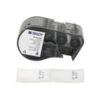 imagen de Brady QuickFlag M4-214-483 Etiquetas troqueladas para impresora - 1 pulg. x 2 pulg. - Poliéster - Negro sobre blanco - B-483A