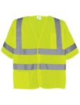 imagen de Global Glove FrogWear GLO-011BA Chaleco de alta visibilidad GLO-011BA-L - tamaño Grande - Poliéster - Amarillo/verde reflectante - ANSI clase 3 - 02197