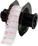 imagen de Brady B33-181-494-PK Etiquetas imprimibles de transferencia térmica - 1 pulg. x 0.5 pulg. - Poliéster - Rosa/blanco - B-494