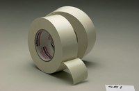imagen de 3M Venture Tape 581 Blanco Cinta de tela - 1 3/4 pulg. Anchura x 25 yarda Longitud - Doble cara Adhesiva - 96292