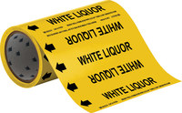 imagen de Brady 41524 Marcador de tubería autoadhesivo - Vinilo - Negro sobre amarillo - B-946
