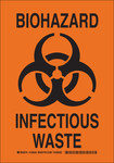 imagen de Brady B-555 Aluminio Rectángulo Letrero de peligro biológico Naranja - 10 pulg. Ancho x 14 pulg. Altura - 126639
