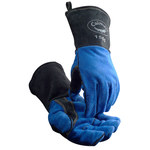 imagen de PIP Caiman 1506 Azul Grande Dividir Cuero vacuno Guante para soldadura - 710927-15065