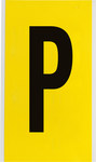 imagen de Brady 3470-P Etiqueta en forma de letra - P - Negro sobre amarillo - 5 pulg. x 9 pulg. - B-498