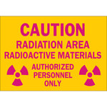 imagen de Brady B-555 Aluminio Rectángulo Cartel de peligro de radiación Amarillo - 14 pulg. Ancho x 10 pulg. Altura - 42860
