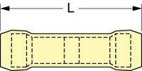 imagen de 3M Scotchlok MNG10BCK Amarillo Unido Nailon Conector trasero embutido - Longitud 1.15 pulg. - Diámetro máximo exterior de aislante 0.25 pulg. - 15967