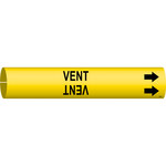 imagen de Bradysnap-On 4148-C Marcador de tubos - 2 1/2 pulg. to 3 7/8 pulg. - Plástico - Negro sobre amarillo - B-915