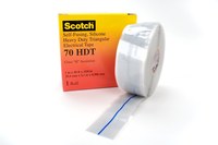 imagen de 3M Scotch 70HDT Gray Silicone Rubber Insulating Tape - 1 in x 30 ft - 1 in Wide - 20 mil Thick - 57262