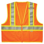 imagen de Ergodyne Glowear 8230Z Chaleco de alta visibilidad 21315 - tamaño Grande/XG - Poliéster - Naranja de alta visibilidad - ANSI clase 2