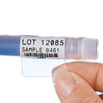 imagen de Brady THT-122-461-1.5-SC Rollo de etiquetas troqueladas para impresoras - 0.5 pulg. x 1.8 pulg. - Poliéster - Transparente/Blanco - B-461
