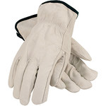imagen de PIP 68-105 White Large Grain Cowhide Leather Driver's Gloves - Straight Thumb - 9.8 in Length - 68-105/L
