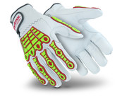 imagen de HexArmor Chrome Series Arctic Chrome Arctic White/Red/High-Vis 10 Goatskin Cut and Sewn Cold Condition Glove - ANSI A8 Cut Resistance - Thinsulate Insulation - 4086-XL (10)