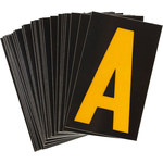 imagen de Bradylite 5905-A Etiqueta en forma de letra - A - Amarillo sobre negro - 1 pulg. x 1 1/2 pulg. - B-997