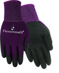 imagen de Red Steer Flowertouch A206 Purple Medium/Large Knit Work Gloves - Latex Palm Only Coating - Rough Finish - A206-M/L