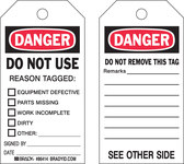 imagen de Brady 86414 Negro/Rojo sobre blanco Poliéster/papel Etiqueta de seguridad del equipo - Ancho 3 pulg. - Altura 5 3/4 pulg. - B-837