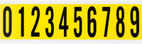 imagen de Brady 34410 Kit de etiquetas de números - 0 a 9 - Negro sobre amarillo - 7/8 pulg. x 2 1/4 pulg.