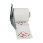 imagen de Brady M7-37-7569-CLP4B Rollo de etiquetas troqueladas para impresoras - Vinilo - Rojo sobre blanco - B-7569