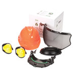 imagen de MSA Orange Black And Yellow Polyethylene Face Shield Gear - 641817-02862