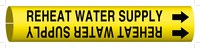 imagen de Brady 4267-G Marcador de tubería con correa - 8 pulg. to 9 7/8 pulg. - Agua - Plástico - Negro sobre amarillo - B-915