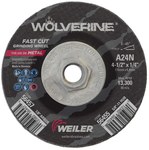 imagen de Weiler Wolverine Rueda esmeriladora de superficie 56455 - 4-1/2 pulg - Óxido de aluminio - 24 - N