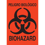 imagen de Brady B-585 Acrílico Rectángulo Etiquetas de peligro biológicobiológico Naranja - 7 pulg. Ancho x 10 pulg. Altura - Laminado - 31467LS-A