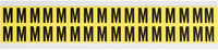 imagen de Brady 3420-M Etiqueta en forma de letra - M - Negro sobre amarillo - 9/16 pulg. x 3/4 pulg. - B-498