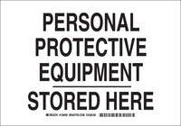 imagen de Brady B-555 Aluminio Rectángulo Cartel de PPE Blanco - 10 pulg. Ancho x 7 pulg. Altura - 128490