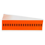 imagen de Brady 152489 Negro sobre naranja Rectángulo Paño de vinilo Etiqueta de voltaje y conducto - Ancho 2.25 pulg. - Altura 0.5 pulg. - B-498