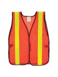 imagen de Global Glove FrogWear HV Chaleco de seguridad de alta visibilidad GLO-10-2IN - tamaño Grande - Malla Poliéster - Naranja de alta visibilidad - 01903