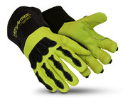 imagen de HexArmor Chrome Series Chrome Series Black/Hi-Vis Yellow 8 Goatskin Cut and Sewn Welding & Heat-Resistant Gloves - ANSI A8 Cut Resistance - 4084-M (8)