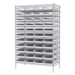 imagen de Akro-mils Sistema de estantería fijo AWS244830174 - Acero - 12 estantes - 48 gavetas - AWS244830174 WHITE