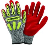 imagen de West Chester R2 FLX 713SNTPRG Gray/Red 2XL Cut-Resistant Gloves - ANSI A2 Cut Resistance - Nitrile/PVC Palm Only Coating - 10.25 in Length - 713SNTPRG/XXL